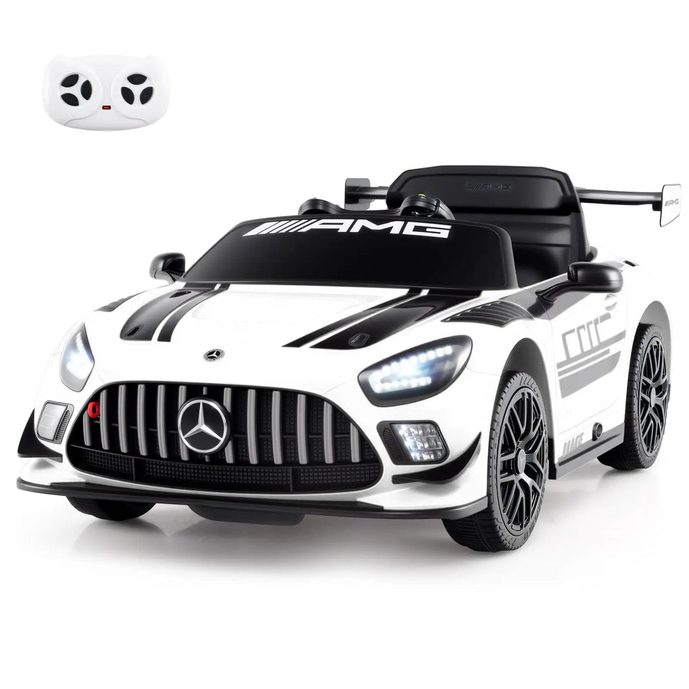 12V Kids Ride-On Car Mercedes-AMG GT3 Licensed with Adjustable Speed by DirectDeals