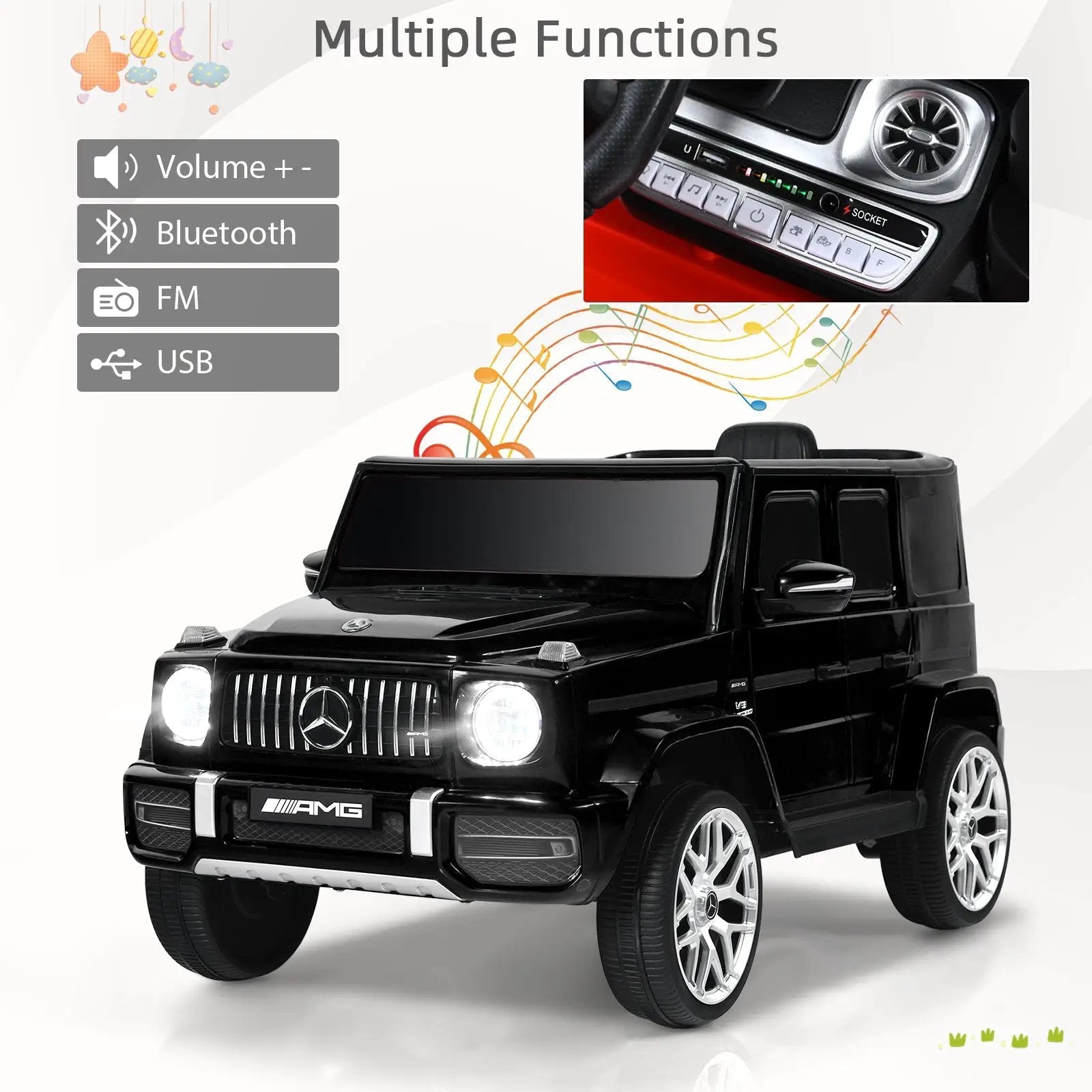 12V Mercedes-Benz G63 Licensed Kids Ride On Car with Remote Control by DirectDeals