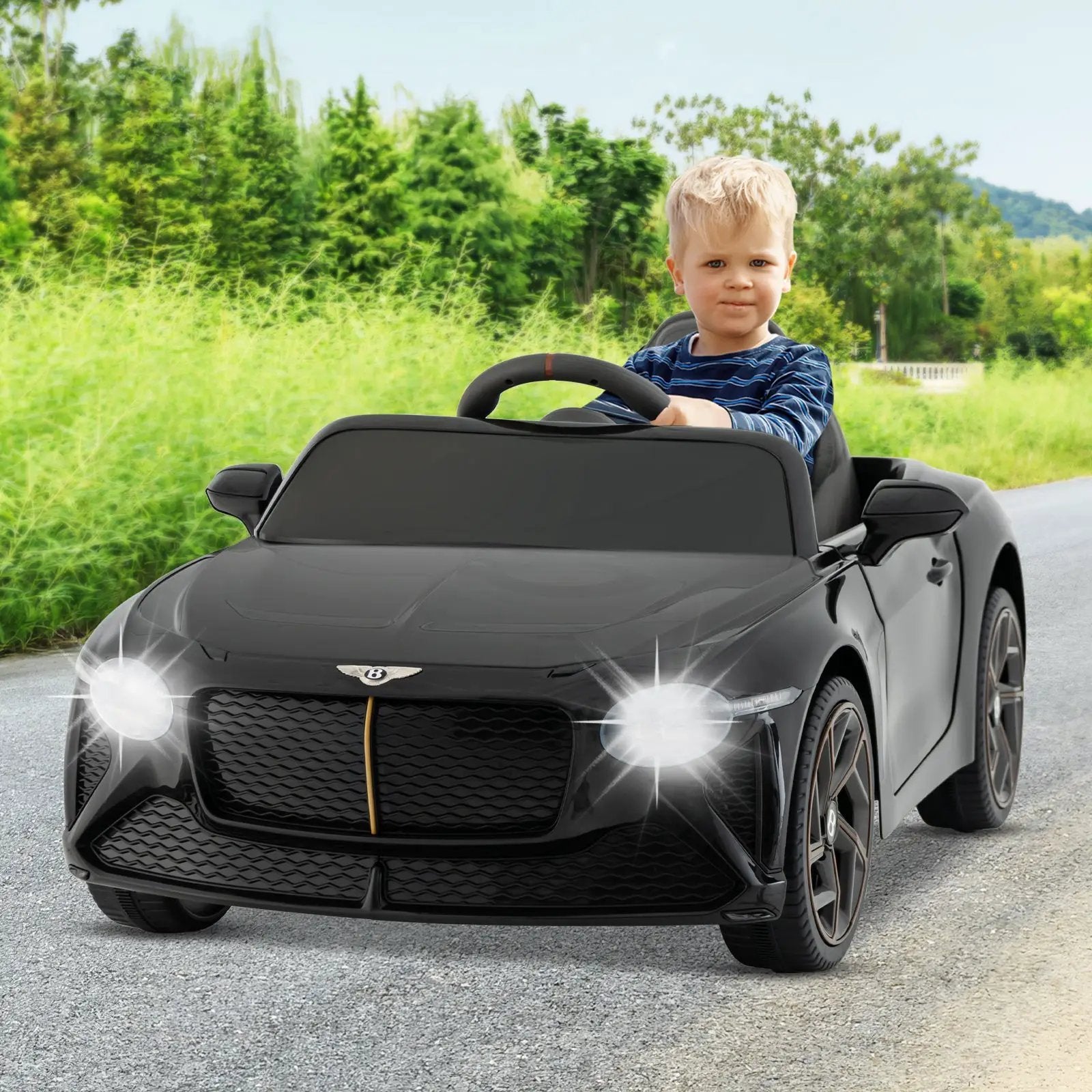 12V Powered Car Kids Ride-on Racer Car Licensed Bentley Bacalar by DirectDeals