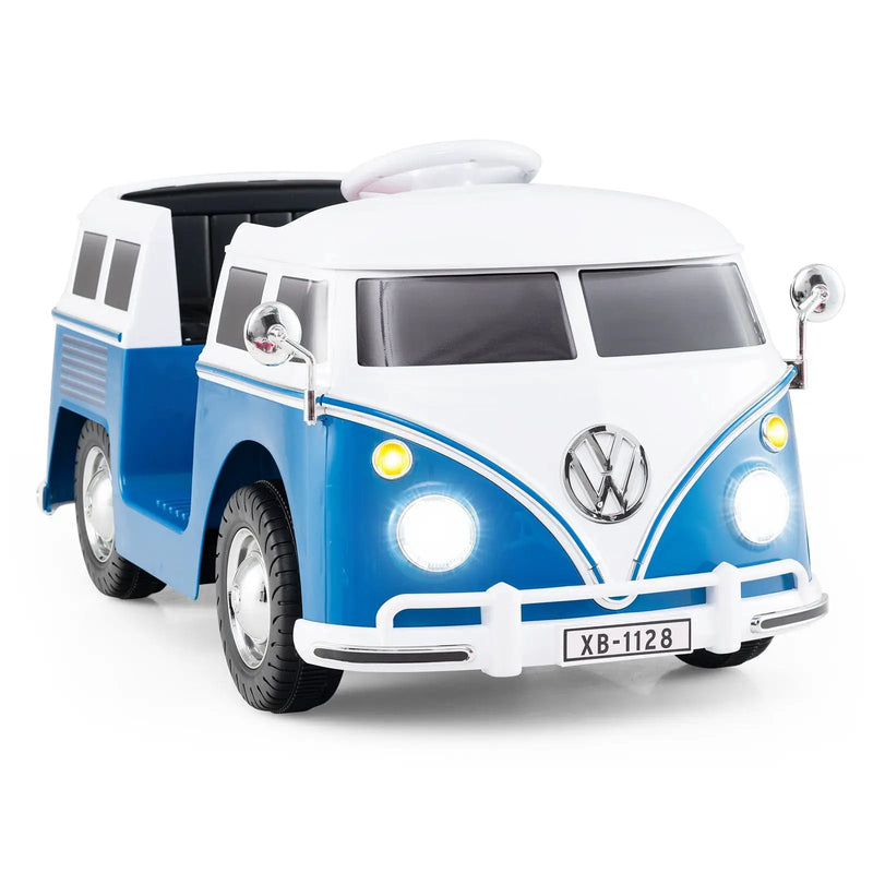 12V Ride On Car Licensed Volkswagen Ride-on Bus with Cup Holder and LED Headlights for 3+ Years Old by DirectDeals
