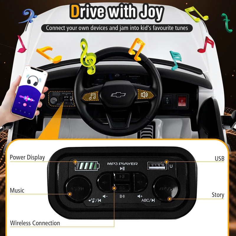 12V Ride on Car Truck Licensed Chevrolet with Remote Control Gift for 3+ by DirectDeals