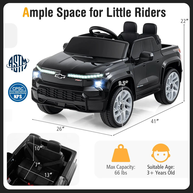 12V Ride on Car Truck Licensed Chevrolet with Remote Control Gift for 3+ by DirectDeals