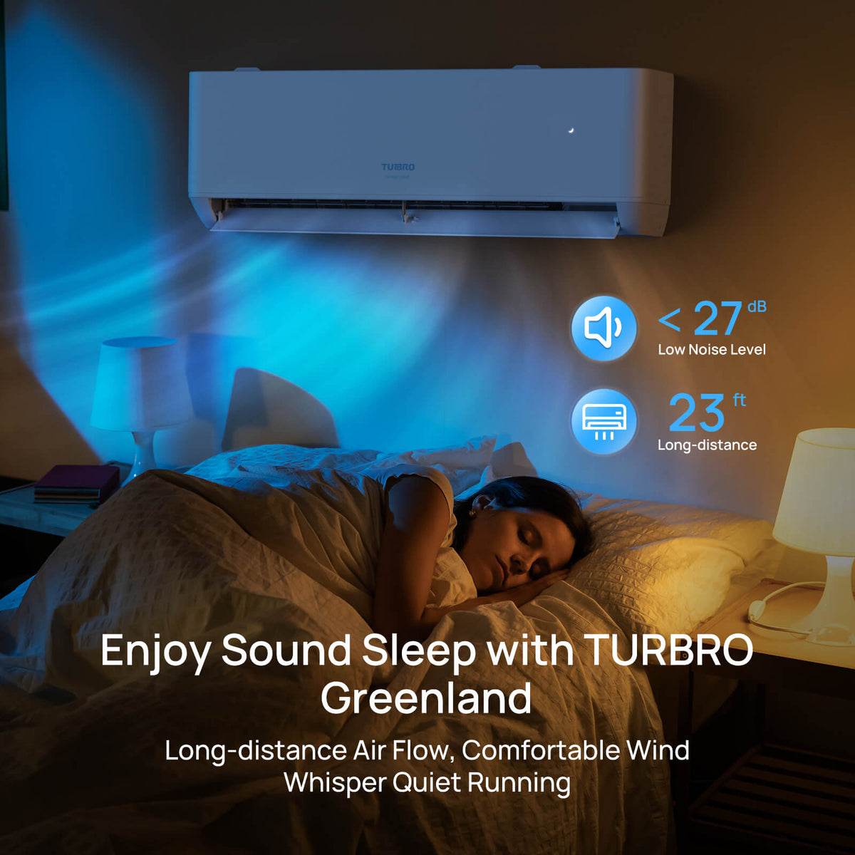 Greenland 12,000 BTU Single Zone Mini Split AC (R454B) by TURBRO