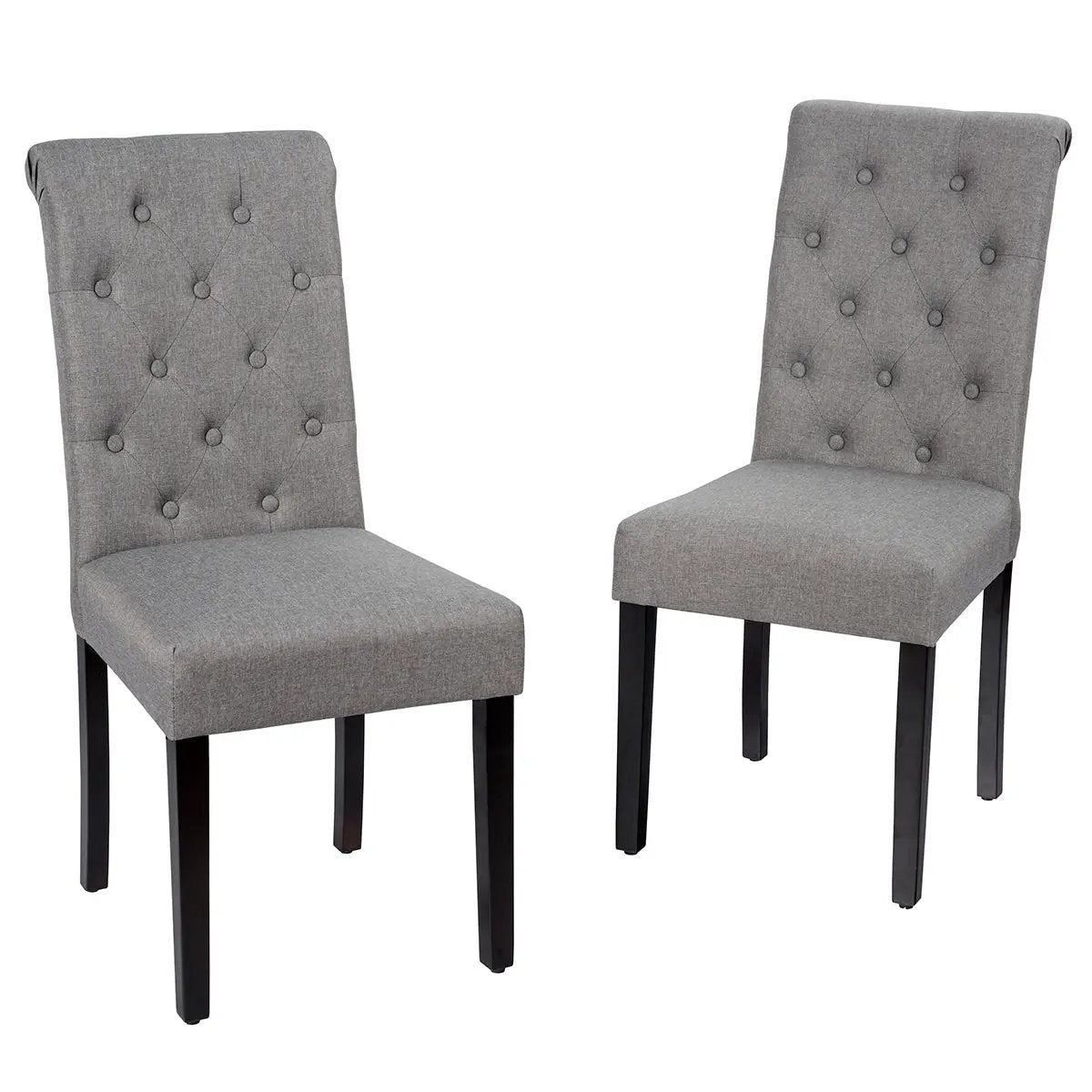 2 Pieces Tufted Dining Chair Set with Adjustable Anti-Slip Foot Pads by DirectDeals