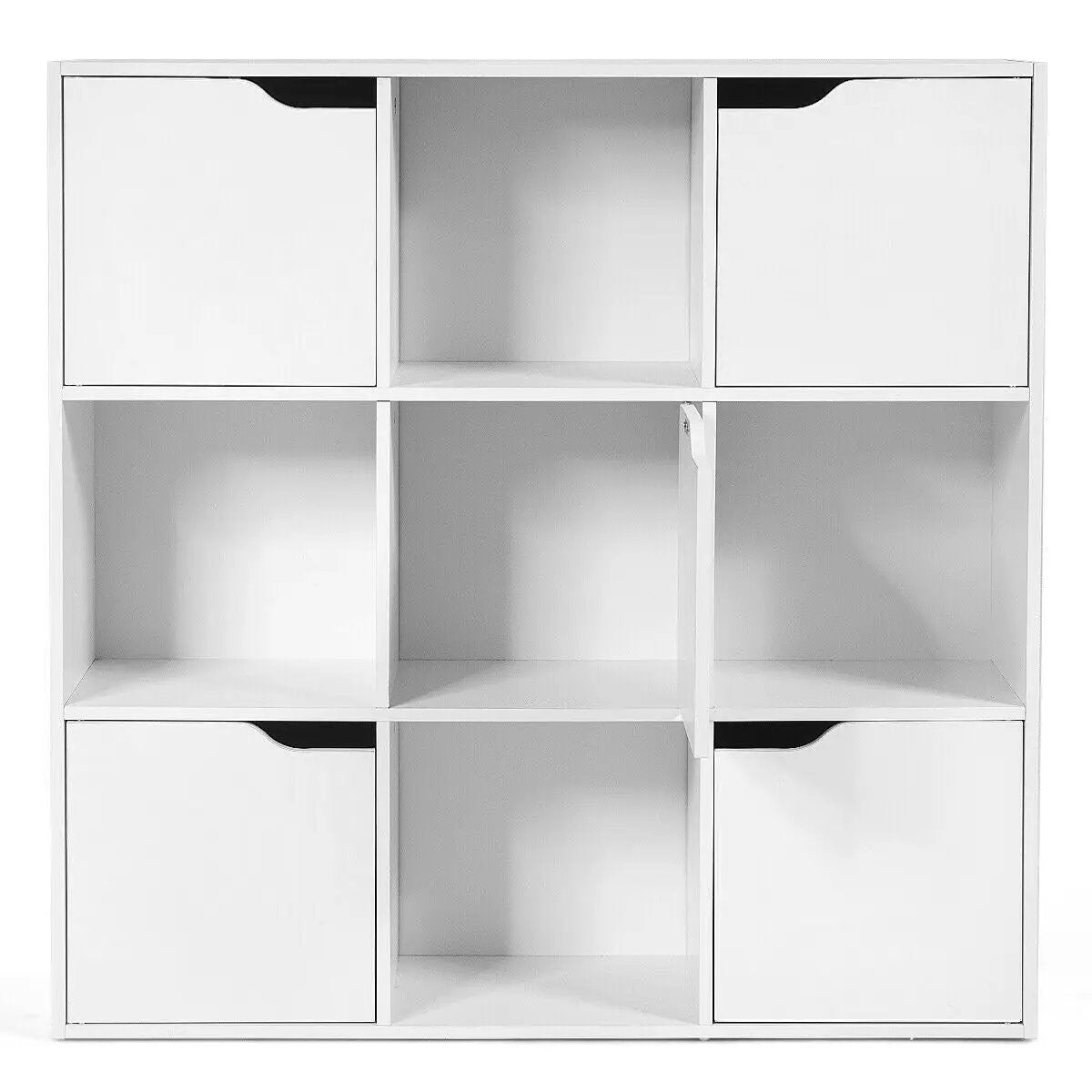 9-Cube Wooden Freestanding Bookcase for Home and Office by DirectDeals