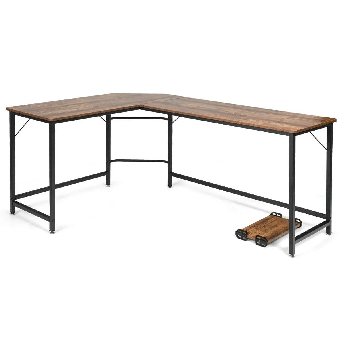 L Shaped Desk Corner Computer Desk PC Laptop Gaming Table Workstation by DirectDeals