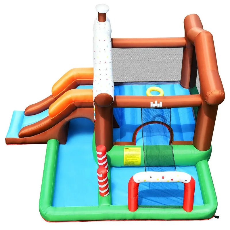 Kids Inflatable Bounce House Jumping Castle Slide Climber Bouncer Without Blower by DirectDeals