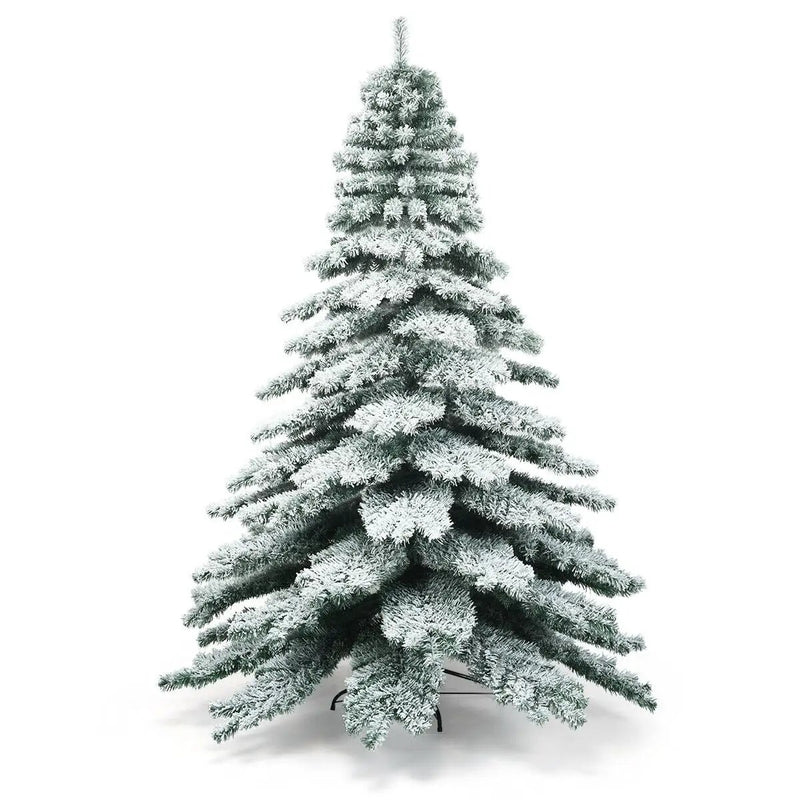 7.5 Feet Snow Flocked Artificial Christmas Tree by DirectDeals