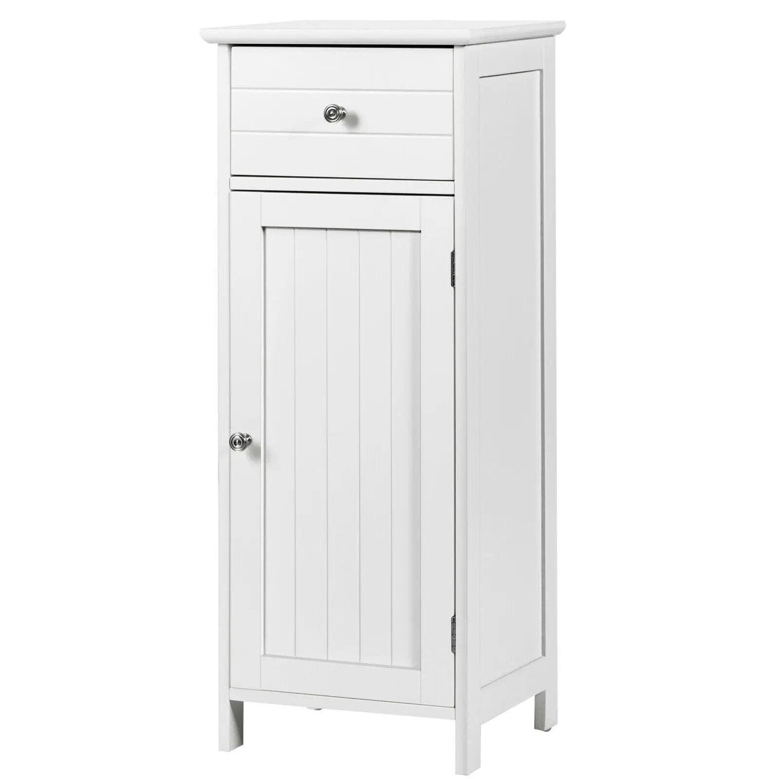 Wooden Bathroom Floor Storage Cabinet with Drawer and Shelf by DirectDeals