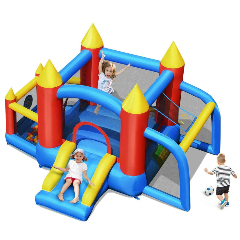 Kid Inflatable Slide Jumping Castle Bounce House with 740w Blower by DirectDeals