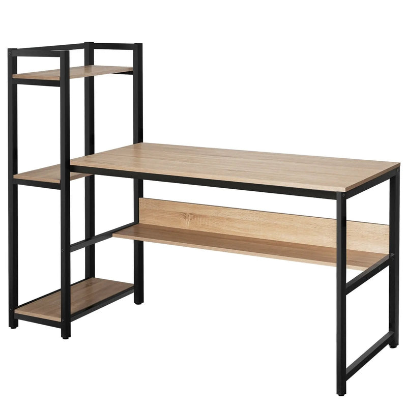 59-Inch Computer Desk Home Office Workstation 4-Tier Storage Shelves by DirectDeals