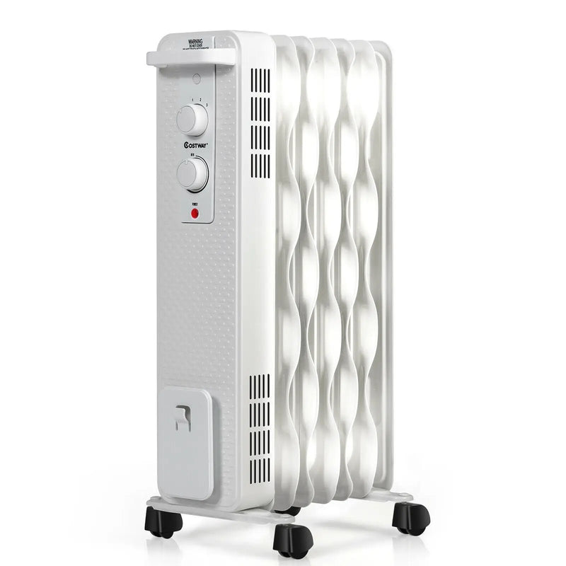 1500 W Oil-Filled Heater Portable Radiator Space Heater with Adjustable Thermostat by DirectDeals
