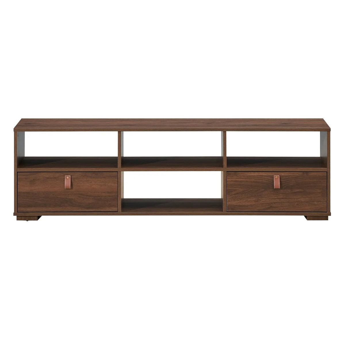 TV Stand Entertainment Media Center Console for TV's up to 60 Inch with Drawers Walnut by DirectDeals