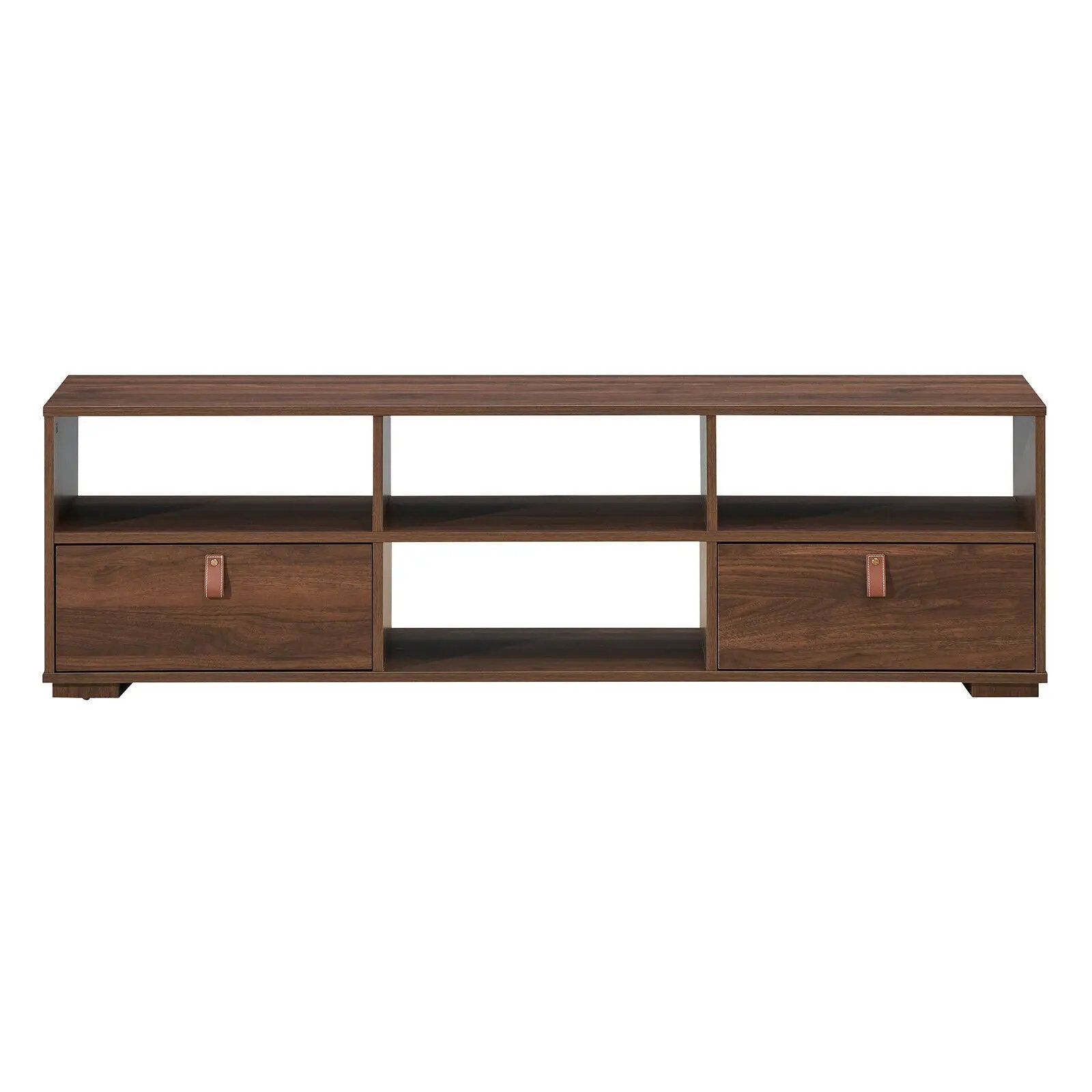 TV Stand Entertainment Media Center Console for TV's up to 60 Inch with Drawers Walnut by DirectDeals