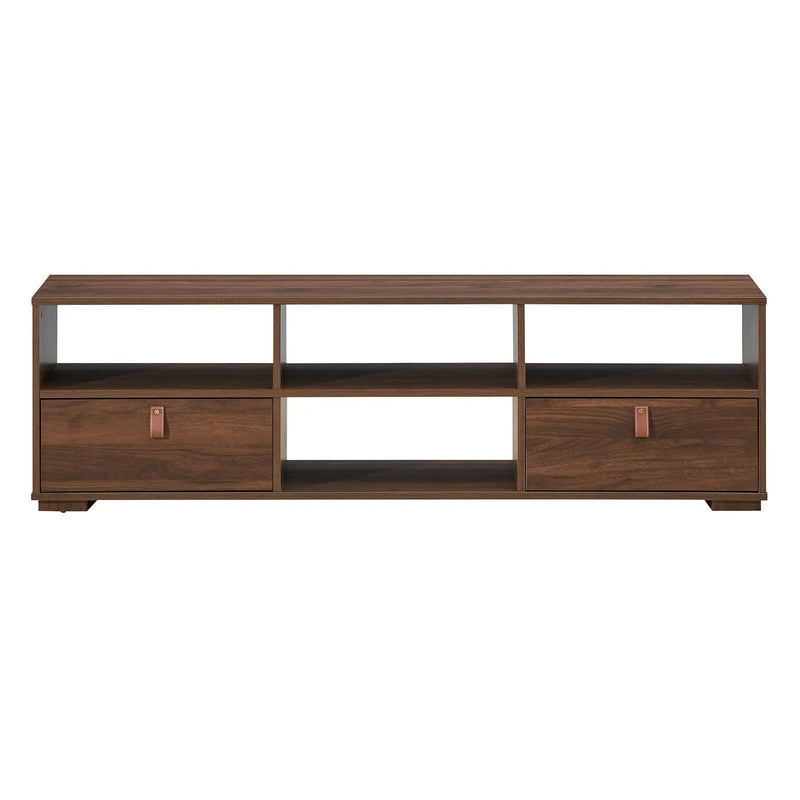 TV Stand Entertainment Media Center Console for TV's up to 60 Inch with Drawers Walnut by DirectDeals