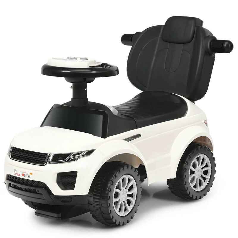 3 In 1 Ride on Push Car Toddler Stroller Sliding Car with Music-Blue by DirectDeals