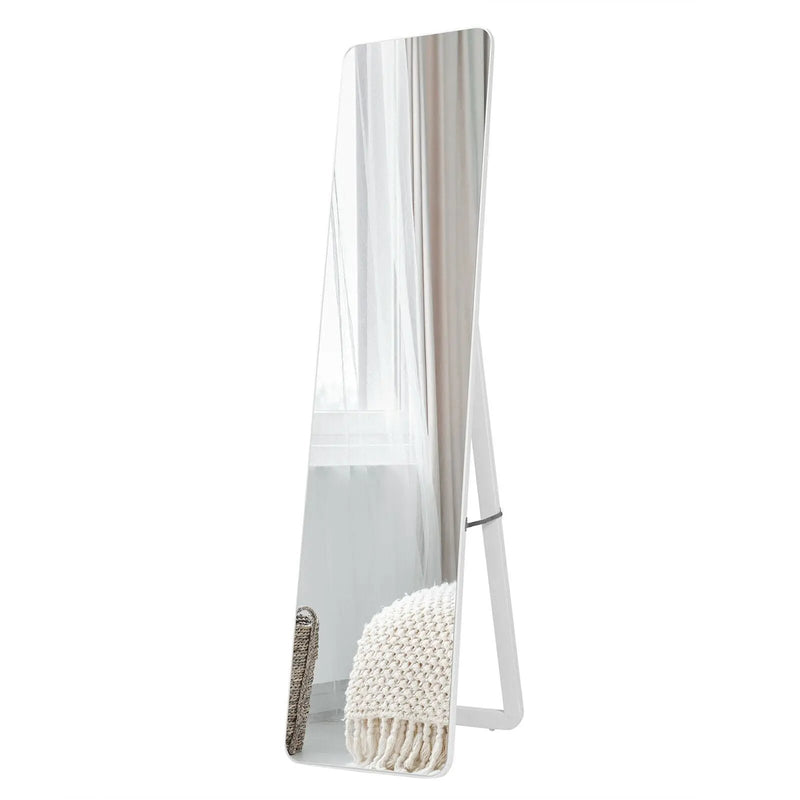 Full Length Frameless Wall Mountable Floor Mirror-White by DirectDeals