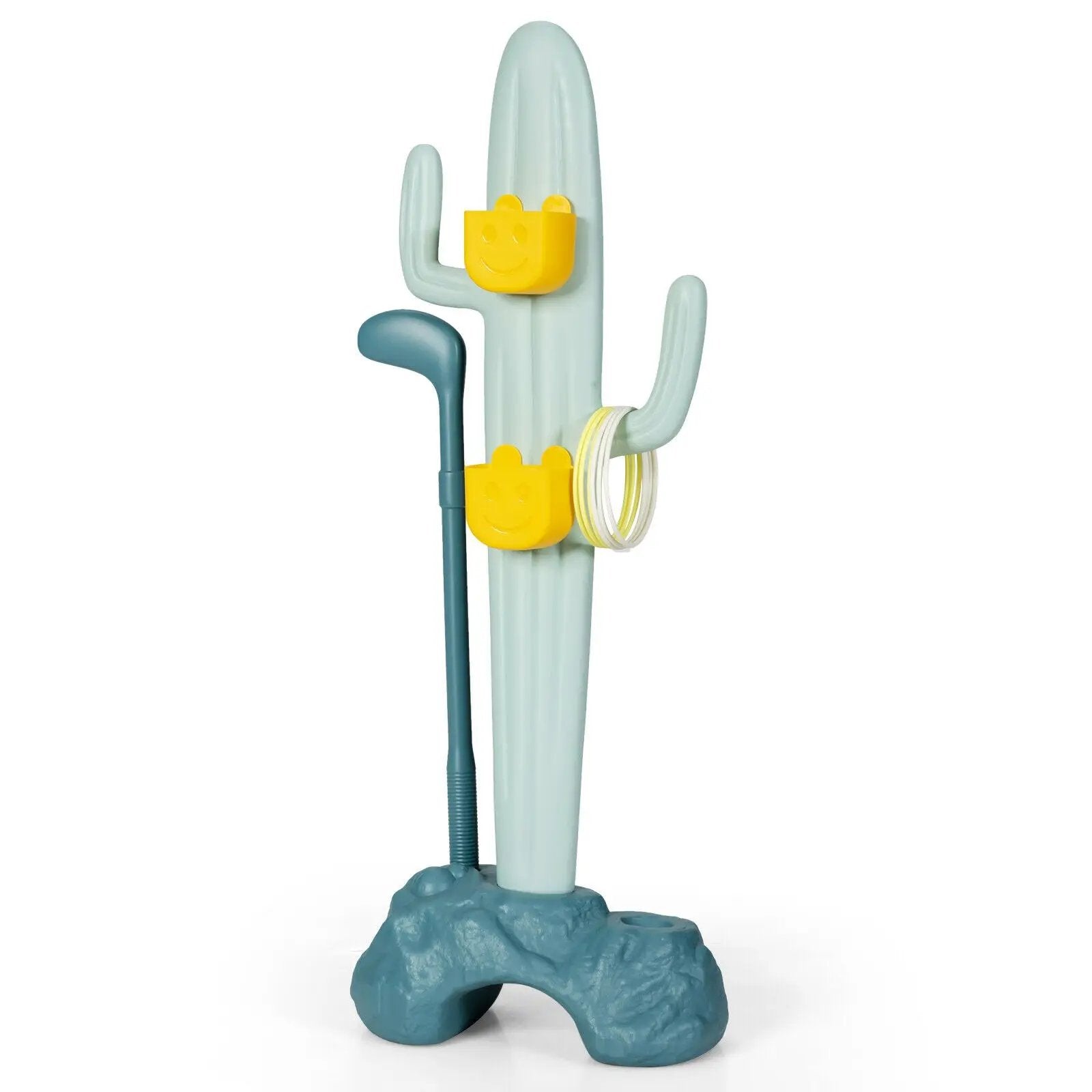 3-in-1 Cactus Toy Stand Sports Activity Center with Golf and Ring-Toss by DirectDeals