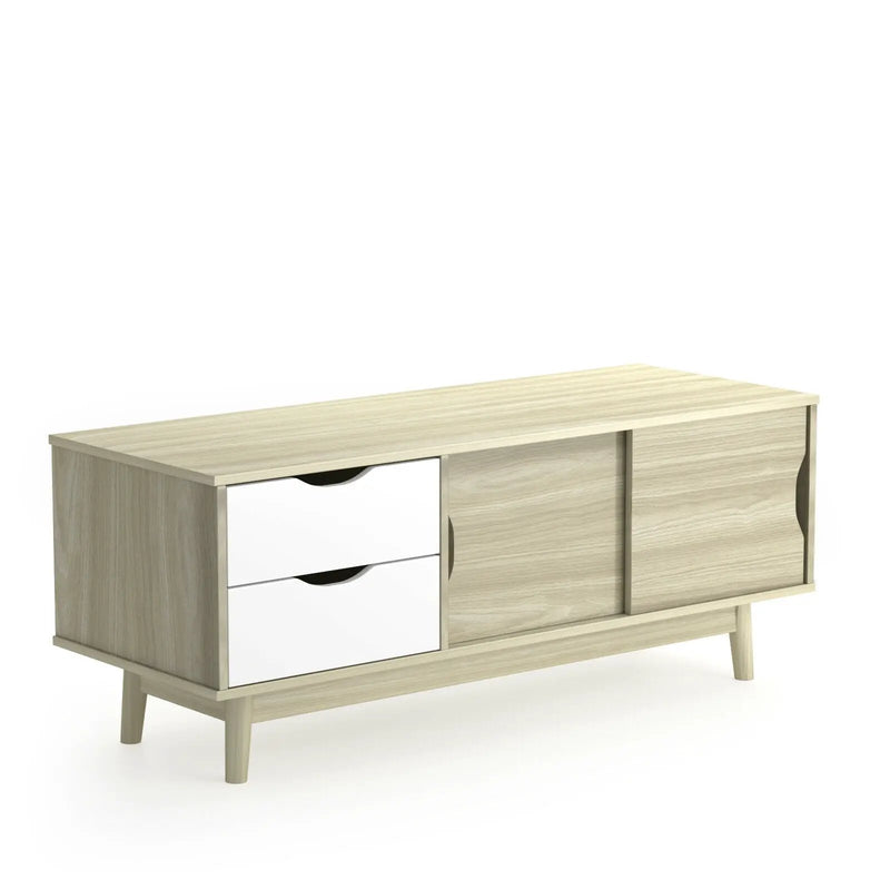 TV Stand for TV up to 60 Inch Media Console Table Storage with Doors by DirectDeals