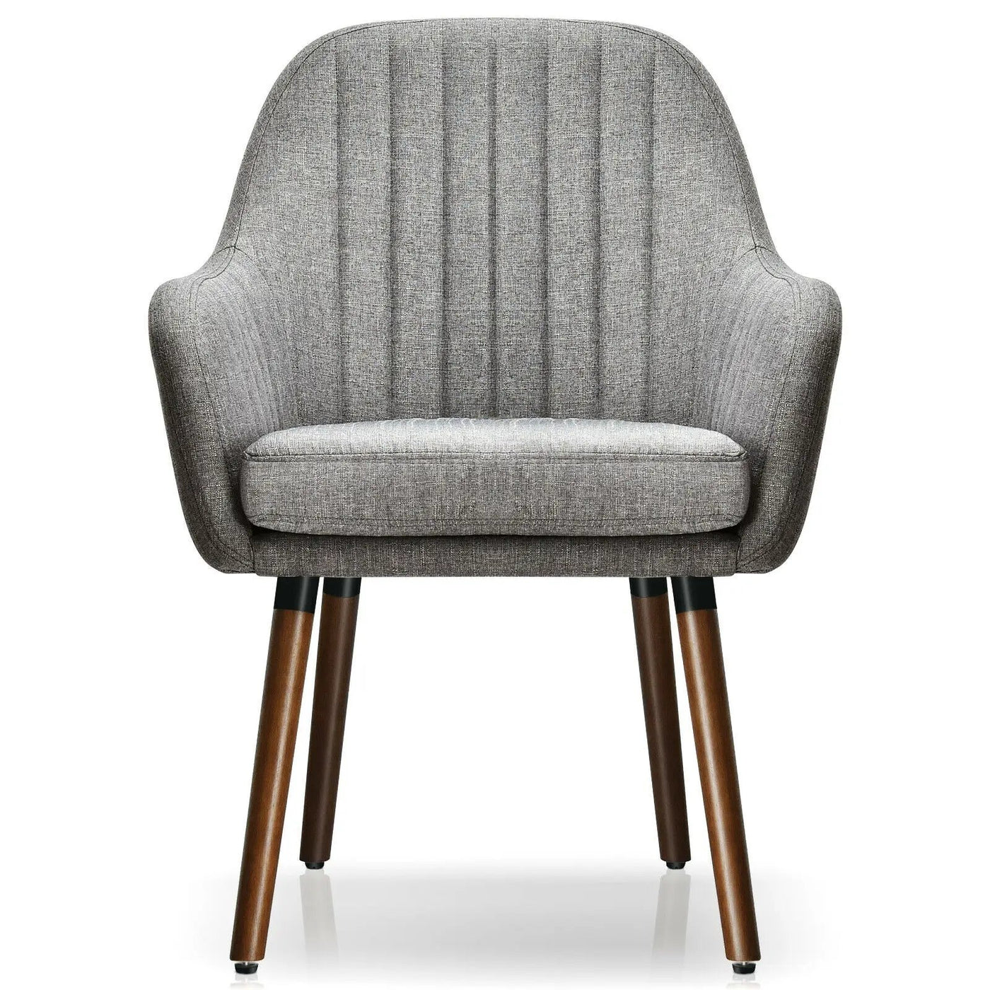 Set of 2 Fabric Upholstered Accent Chairs with Wooden Legs by DirectDeals