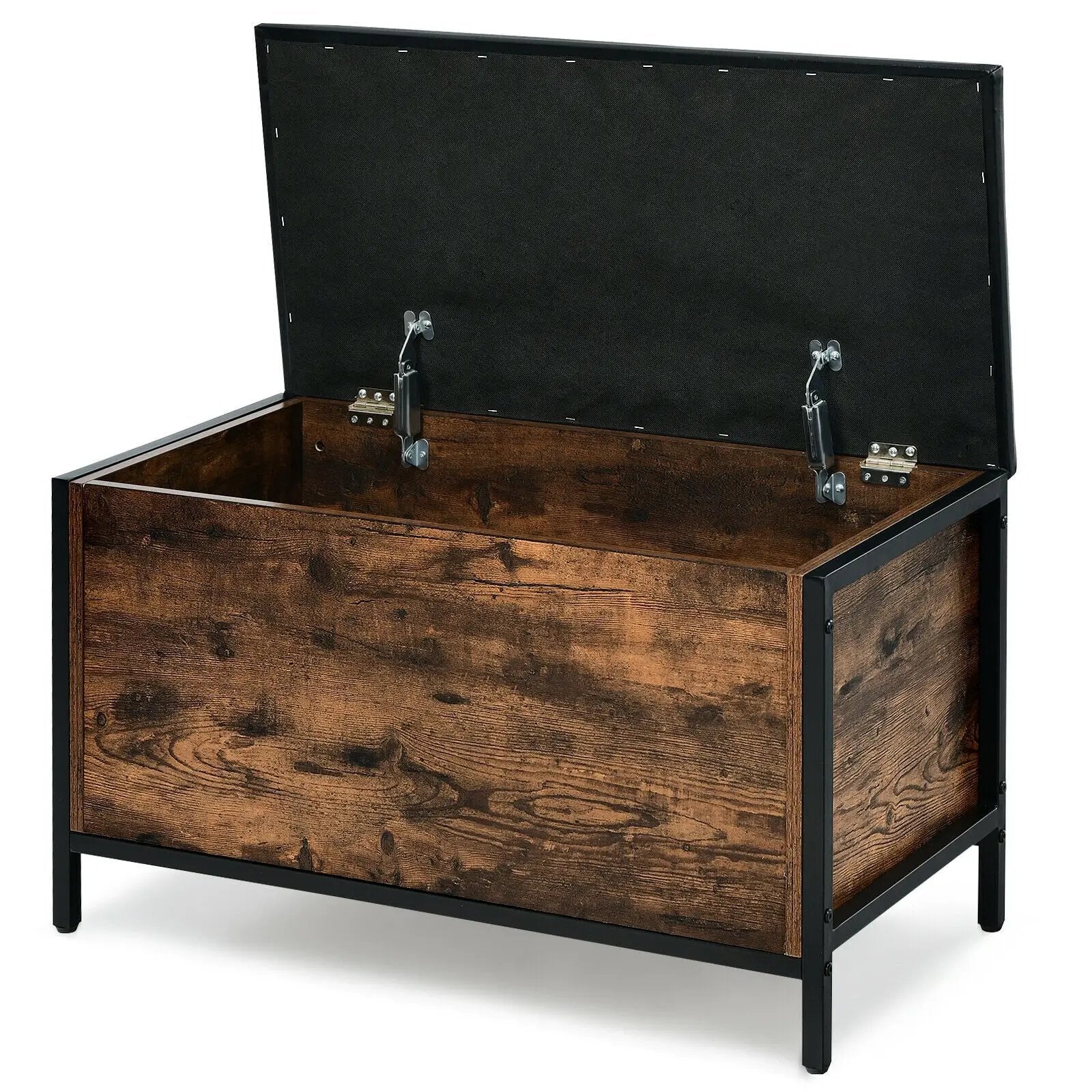 Entryway Flip Top Ottoman Stool with Padded Seat by DirectDeals