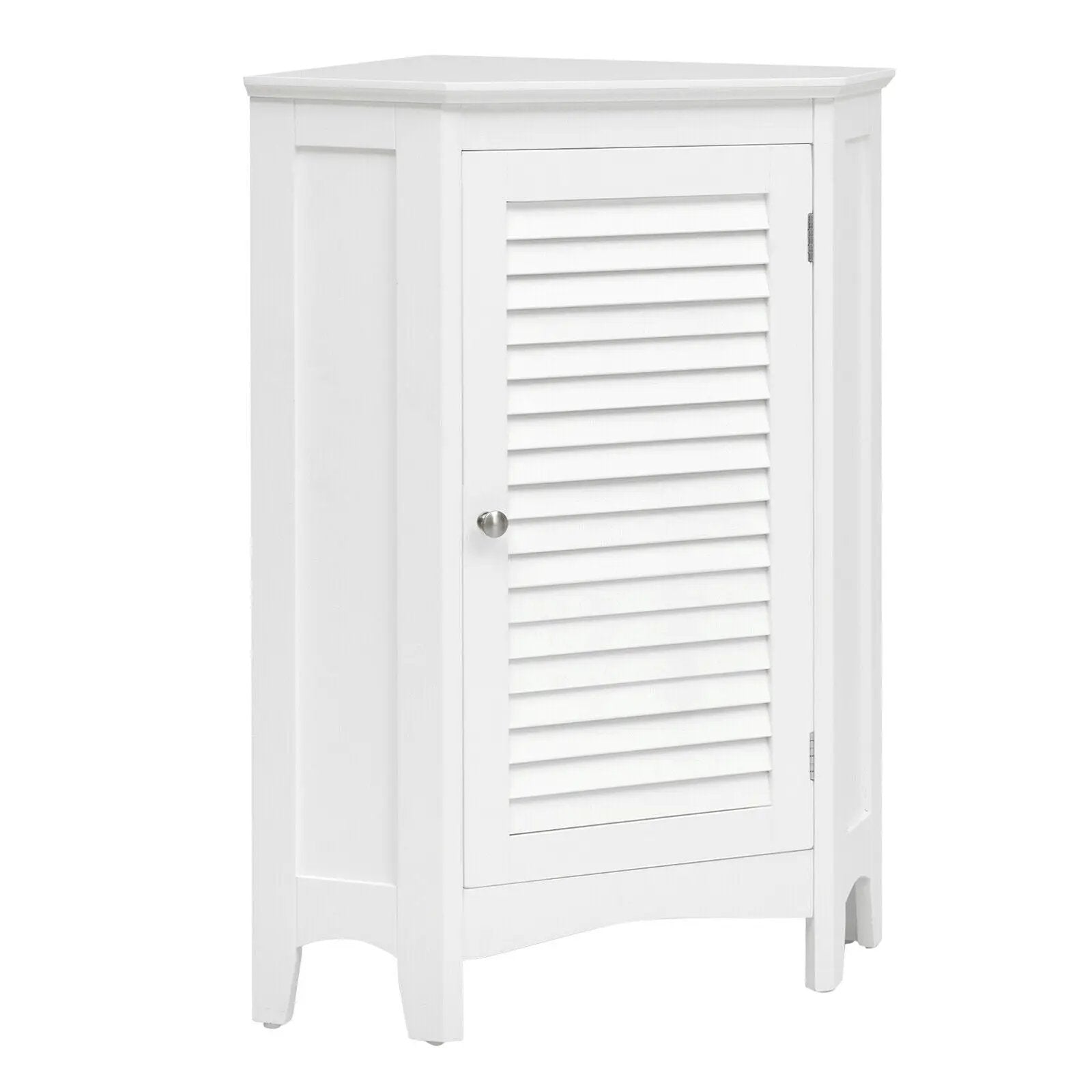 Corner Storage Cabinet Free Standing Bathroom Cabinet with Shutter Door by DirectDeals