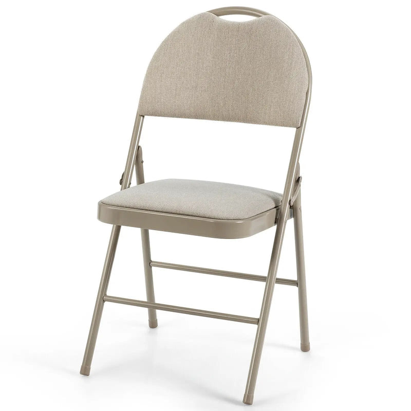 Set of 6 Folding Fabric Upholstered Metal Chairs by DirectDeals