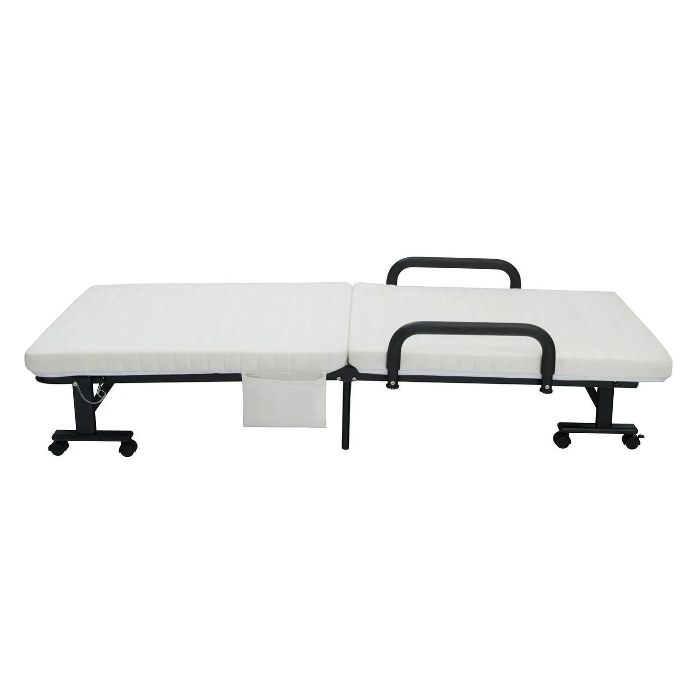 Adjustable Folding Guest Bed Frame with Mattress and Wheels by DirectDeals
