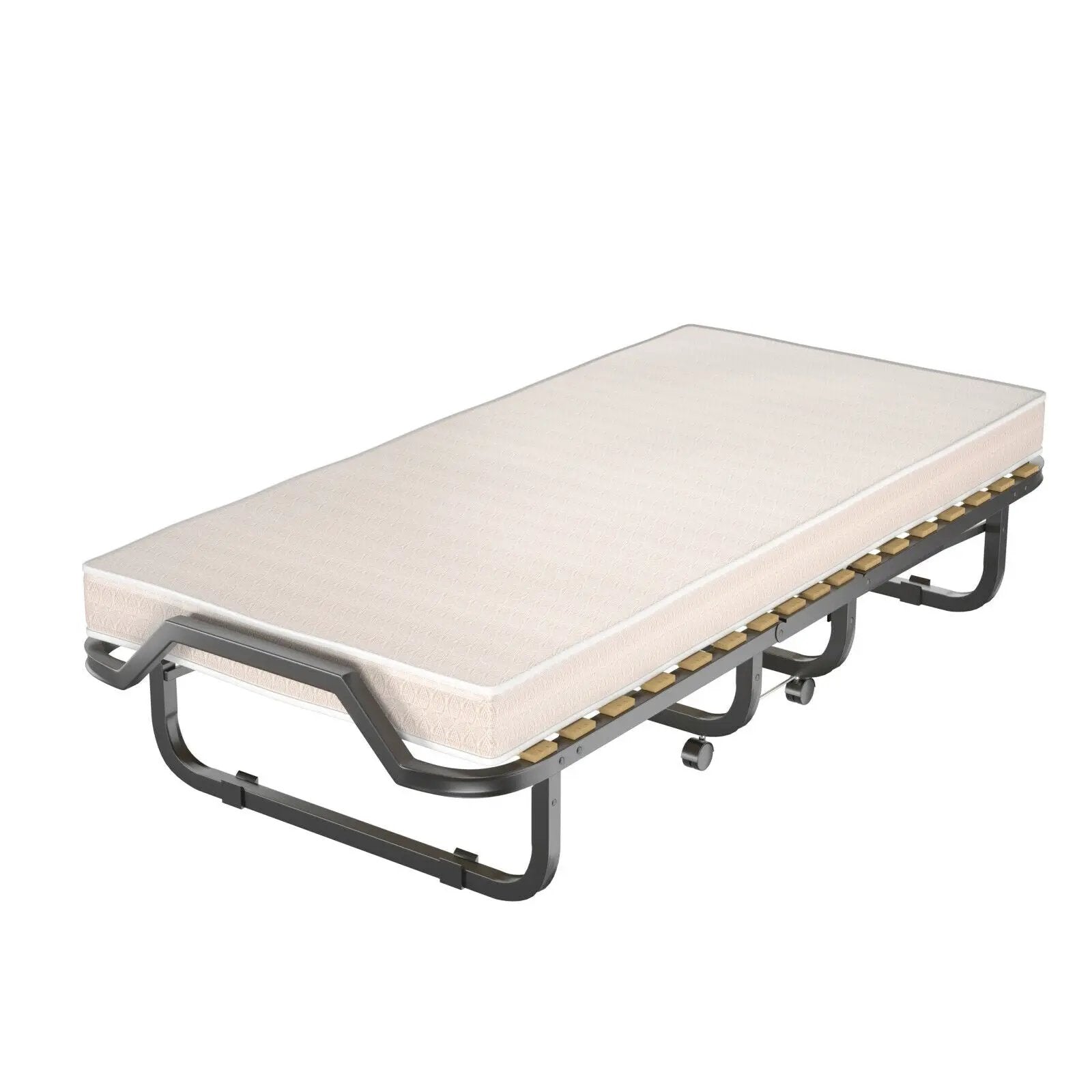 79 x 36 Inch Folding Rollaway Bed with Memory Foam Mattress by DirectDeals
