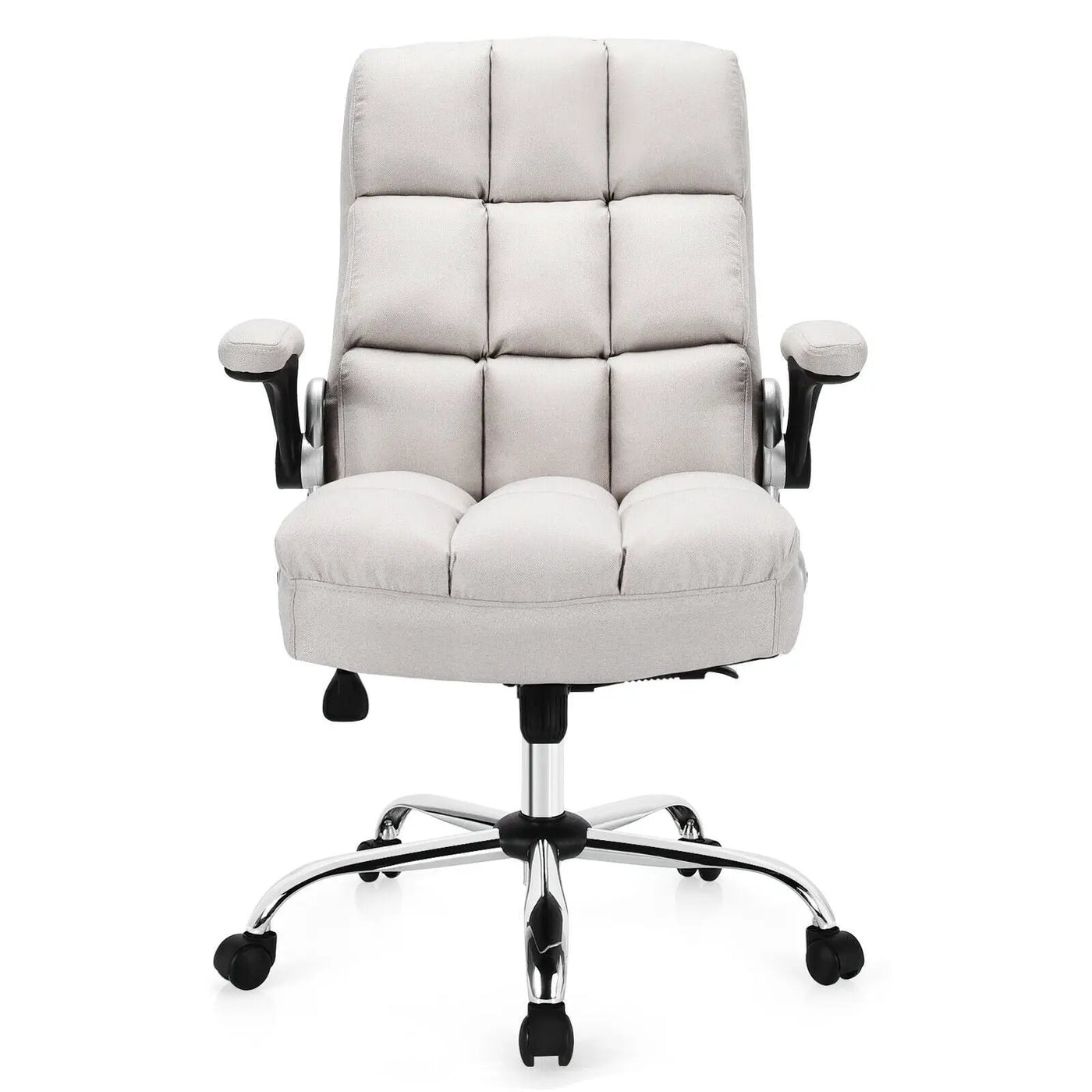 Adjustable Swivel Office Chair with High Back and Flip-up Arm for Home and Office by DirectDeals