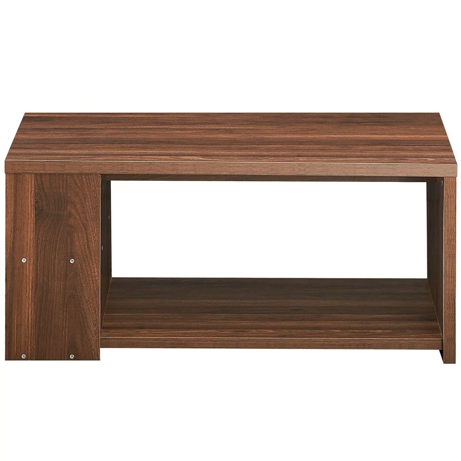 Coffee Table Sofa Side Table with Storage Shelves by DirectDeals