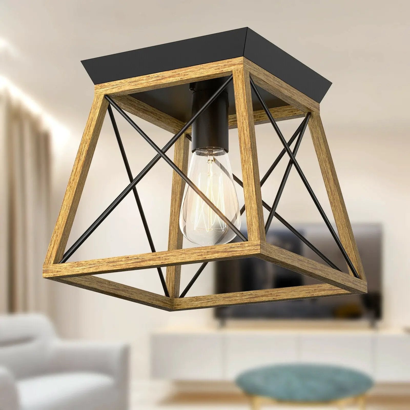 Farmhouse Vintage Ceiling Lights with E26 Blub Socket for Hallway Dining Room by DirectDeals