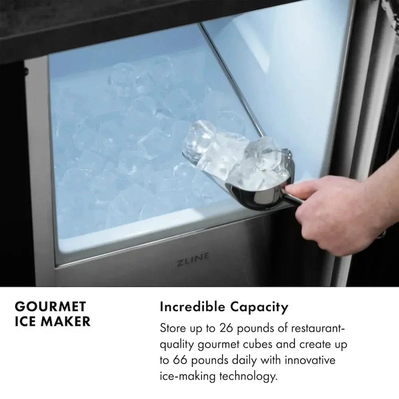 ZLINE 15" Touchstone Gourmet Ice Maker Drain Pump Panel Ready Door IGMDP-15 by Farmhouse Kitchen and Bath