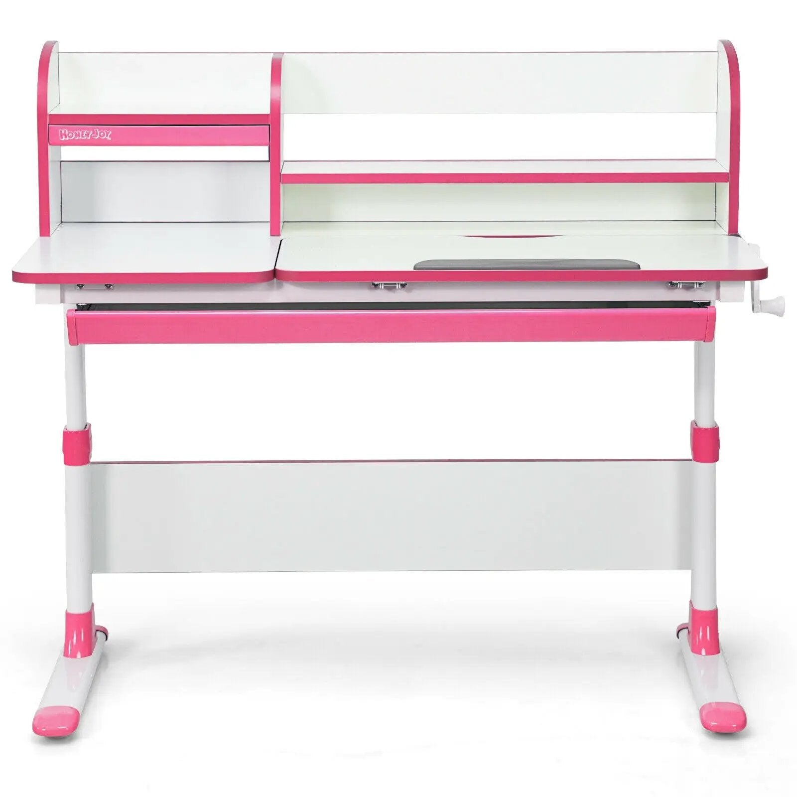 Adjustable Height Study Desk with Drawer and Tilted Desktop for School and Home by DirectDeals