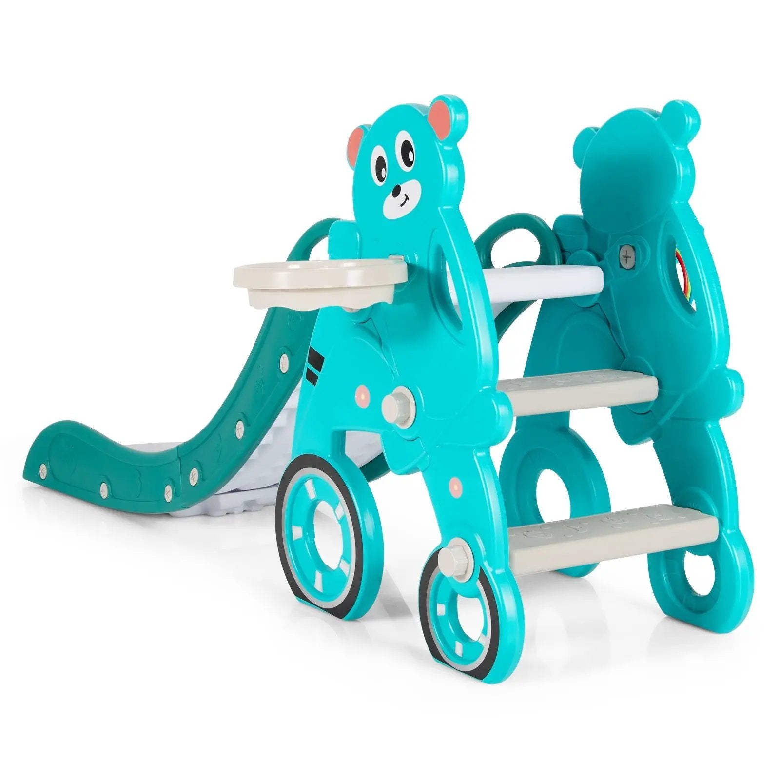 4-in-1 Foldable Baby Slide Toddler Climber Slide PlaySet with Ball by DirectDeals