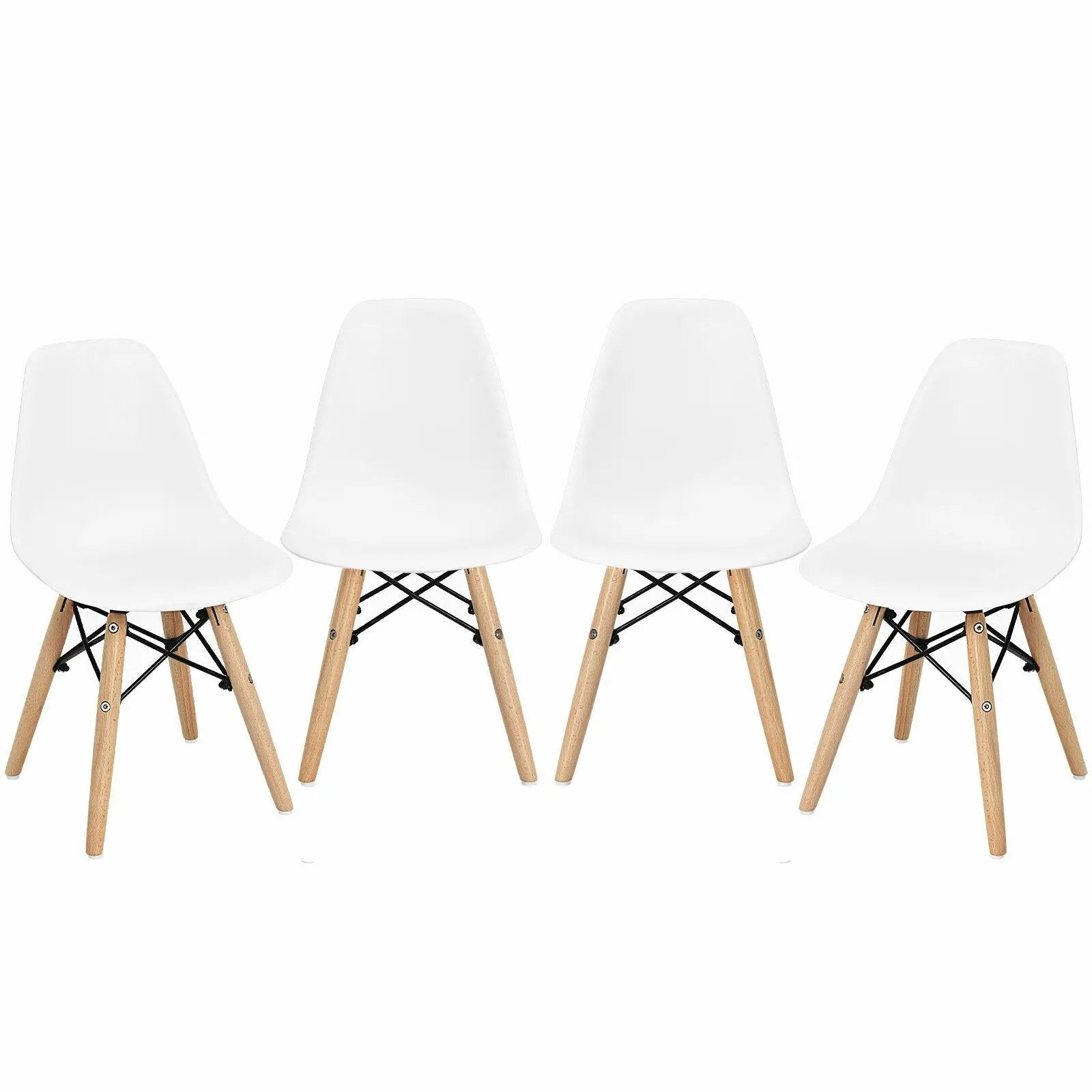 4 PCS Children Chair Set Medieval Style Dining Chairs with Wood Legs by DirectDeals
