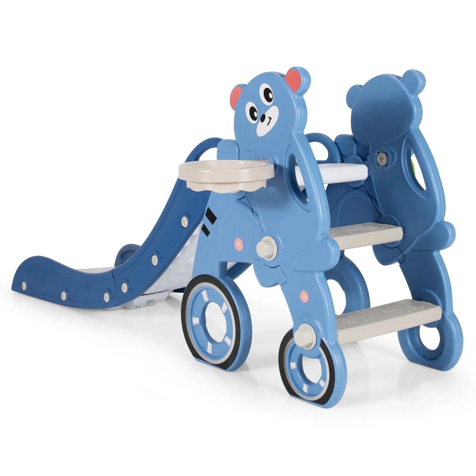 4-in-1 Foldable Baby Slide Toddler Climber Slide PlaySet with Ball by DirectDeals