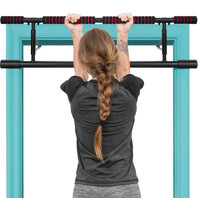 Foldable Pull Up Bar Doorway Chin Up Bar with Foam Grip for Home Gym by DirectDeals