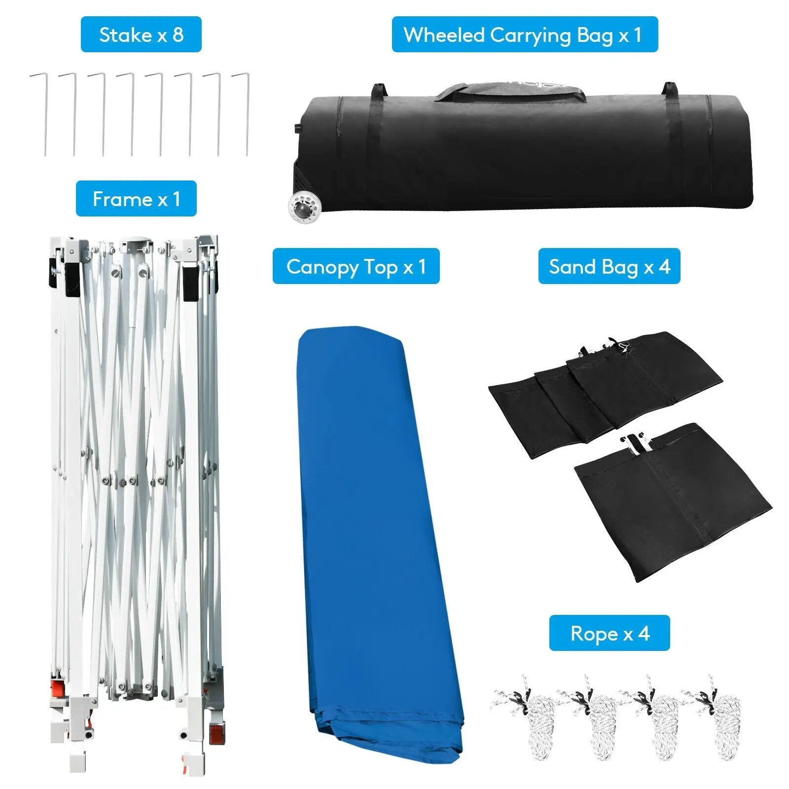17 Feet x 10 Feet Foldable Pop Up Canopy with Adjustable Instant Sun Shelter by DirectDeals