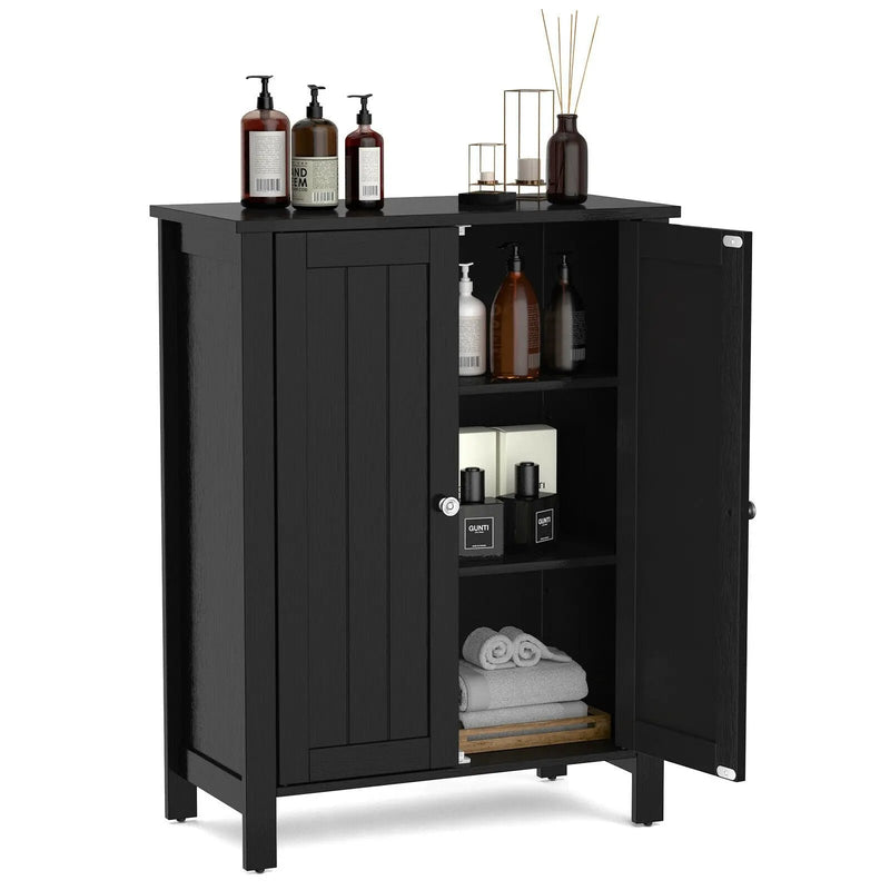 2-Door Bathroom Floor Storage Cabinet Space Saver Organizer by DirectDeals