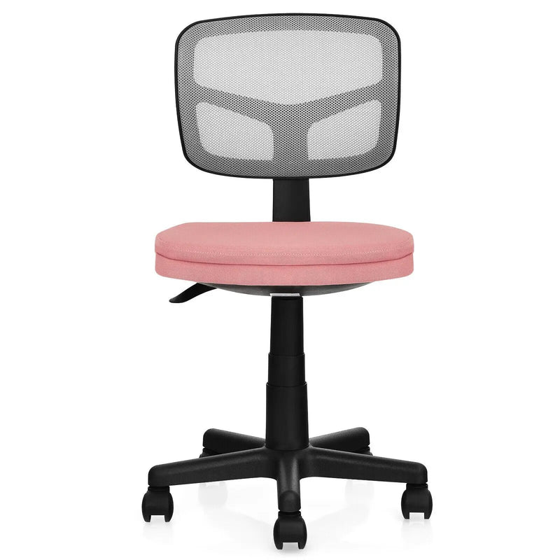 Armless Computer Chair with Height Adjustment and Breathable Mesh for Home Office by DirectDeals