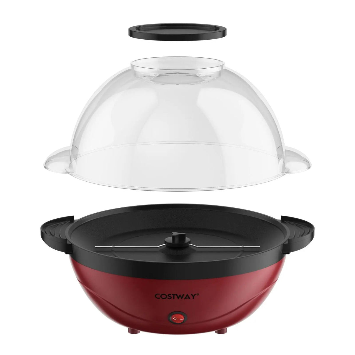 6QT Stirring Popcorn Popper Maker with Nonstick Plate by DirectDeals