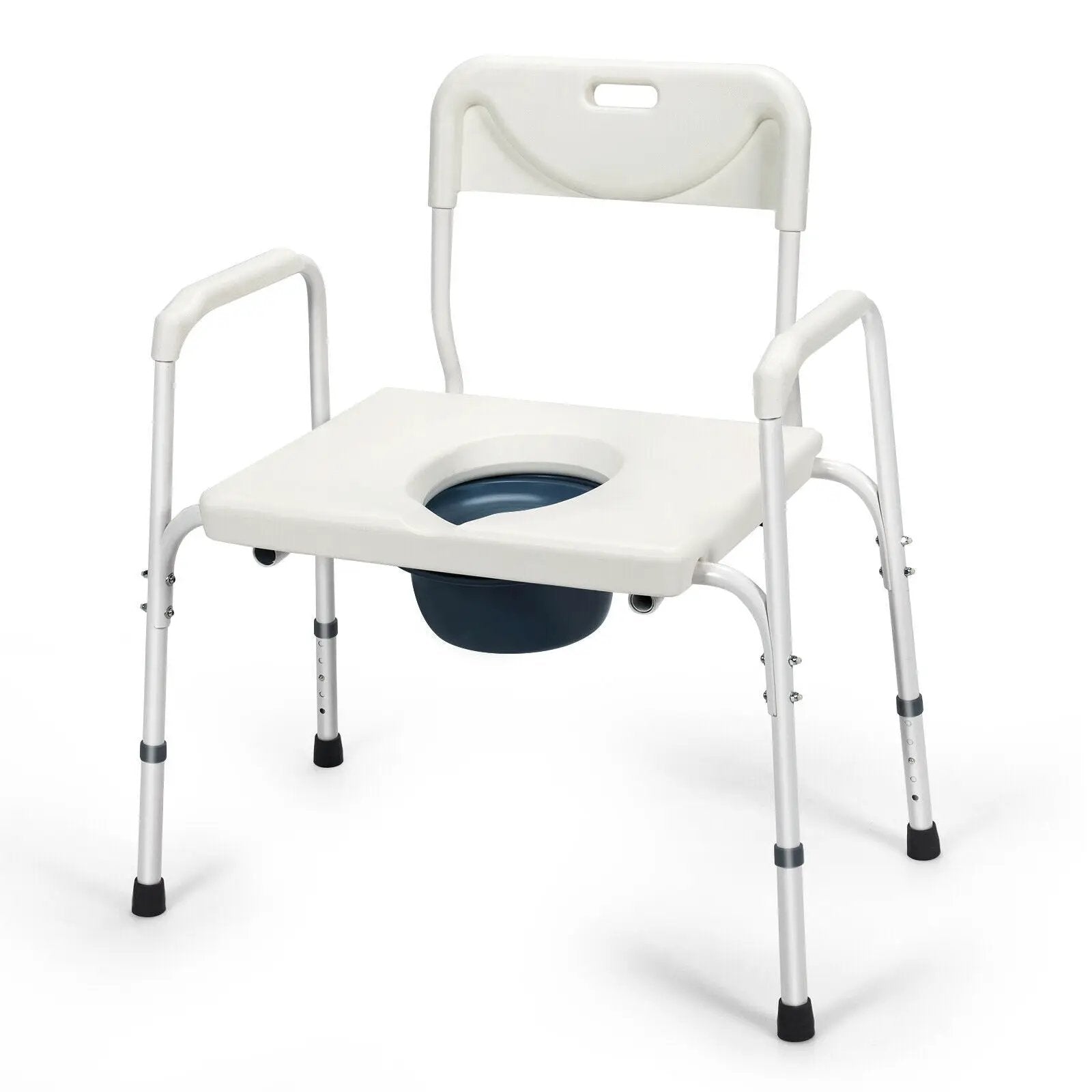 3-in-1 Bedside Commode Portable Toilet with Adjustable Height by DirectDeals