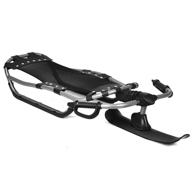 Snow Racer Sled with Textured Grip Handles and Mesh Seat by DirectDeals