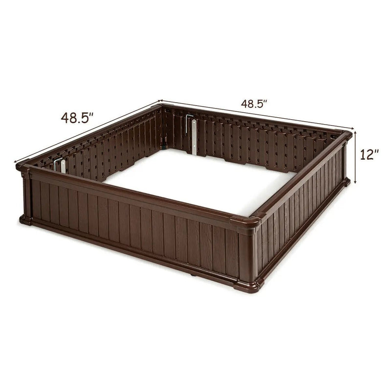 48 Inch Raised Garden Bed Planter for Flower Vegetables Patio by DirectDeals