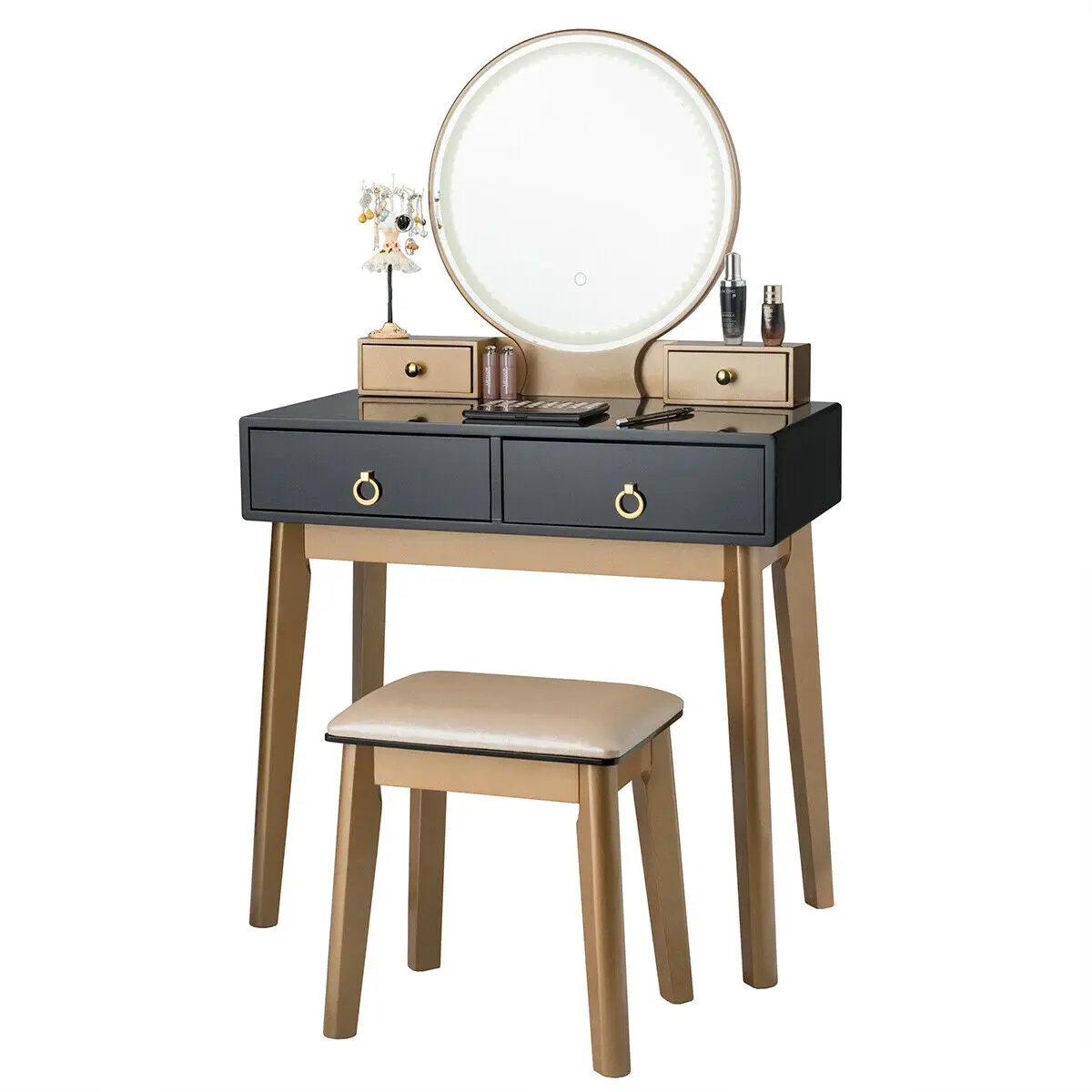 Makeup Vanity Table Set 3 Color Lighting Dressing Table by DirectDeals