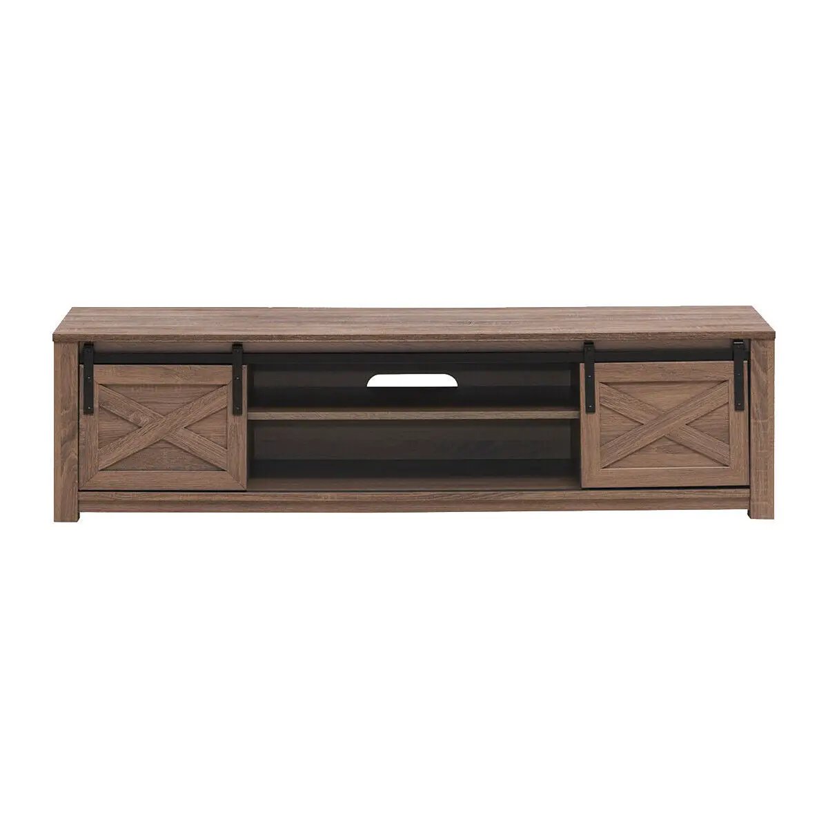 65 Inch Flat Sliding Barn Door TV Stand by DirectDeals