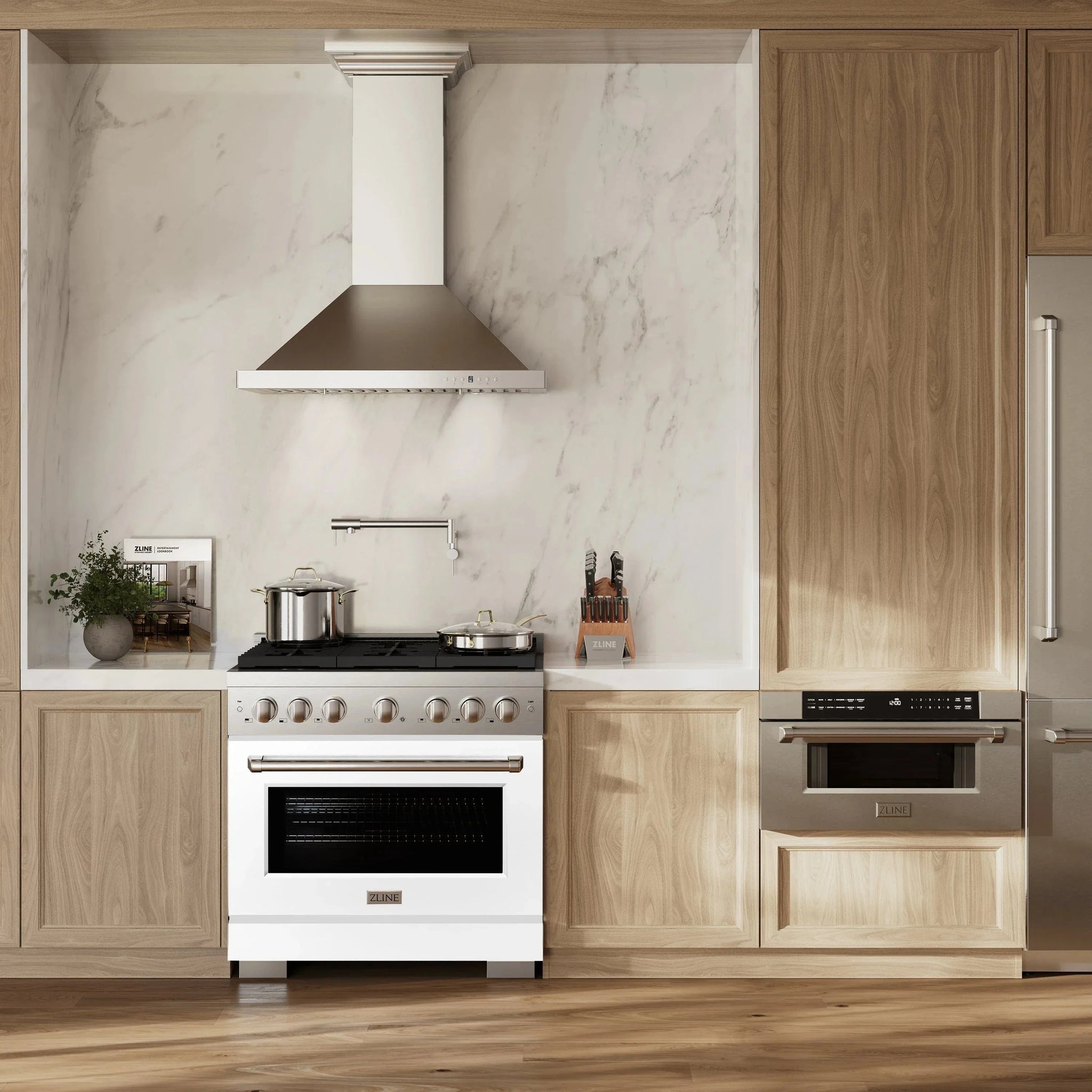ZLINE 36"Paramount Dual Fuel Range Stainless Steel, White Matte, SDR-WM-36 by Farmhouse Kitchen and Bath