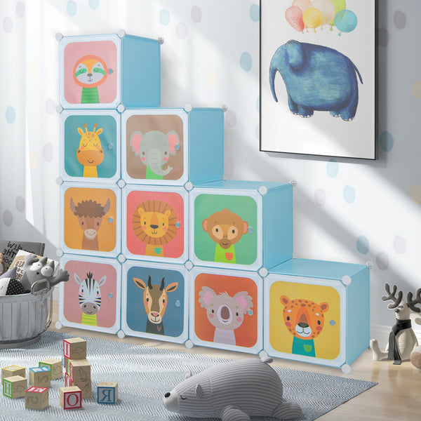 12 Cube Kids Wardrobe Closet with Hanging Section and Doors, photo 2 of 12