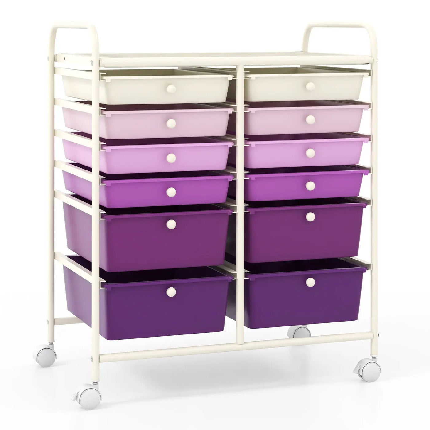 12 Storage Drawer Organizer Bins Rolling Cart by DirectDeals